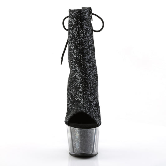 【PLEASER】ADORE-1018G シューズ Blk Glitter/Blk Glitter【取寄】