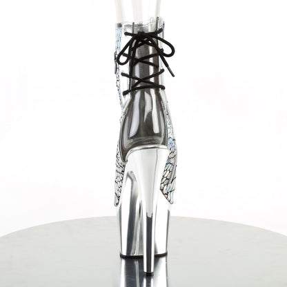 【PLEASER】ADORE-1018HG シューズ Slv Hologram Ostrich Pu/Slv Chrome【取寄】