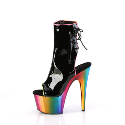 【PLEASER】ADORE-1018RC-02 プラットフォームシューズ Blk Pat/Rainbow Chrome【取寄】