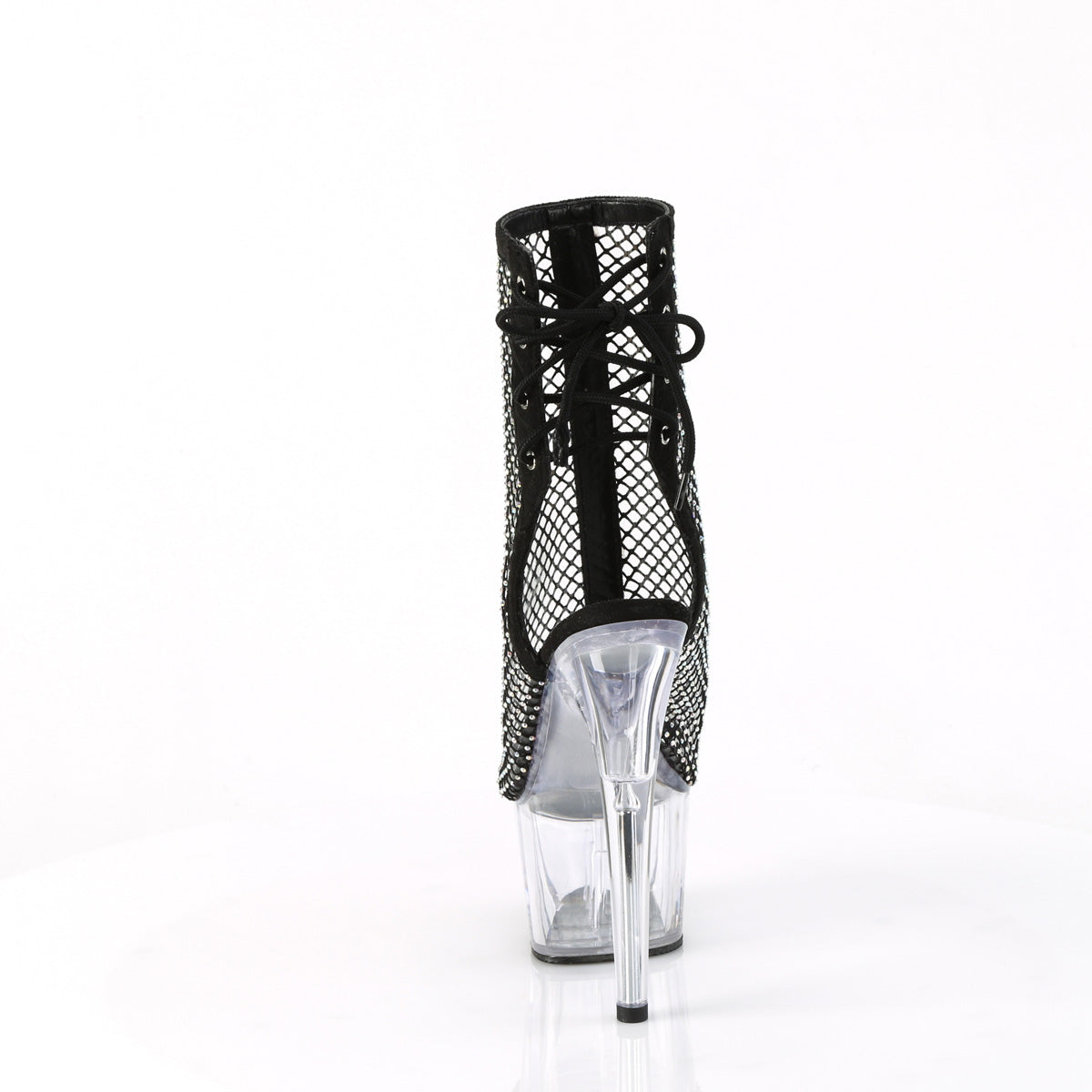 【PLEASER】ADORE-1018RM シューズ Blk Faux Suede-RS Mesh/Clr【取寄】