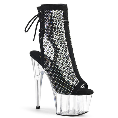 【PLEASER】ADORE-1018RM シューズ Blk Faux Suede-RS Mesh/Clr【取寄】