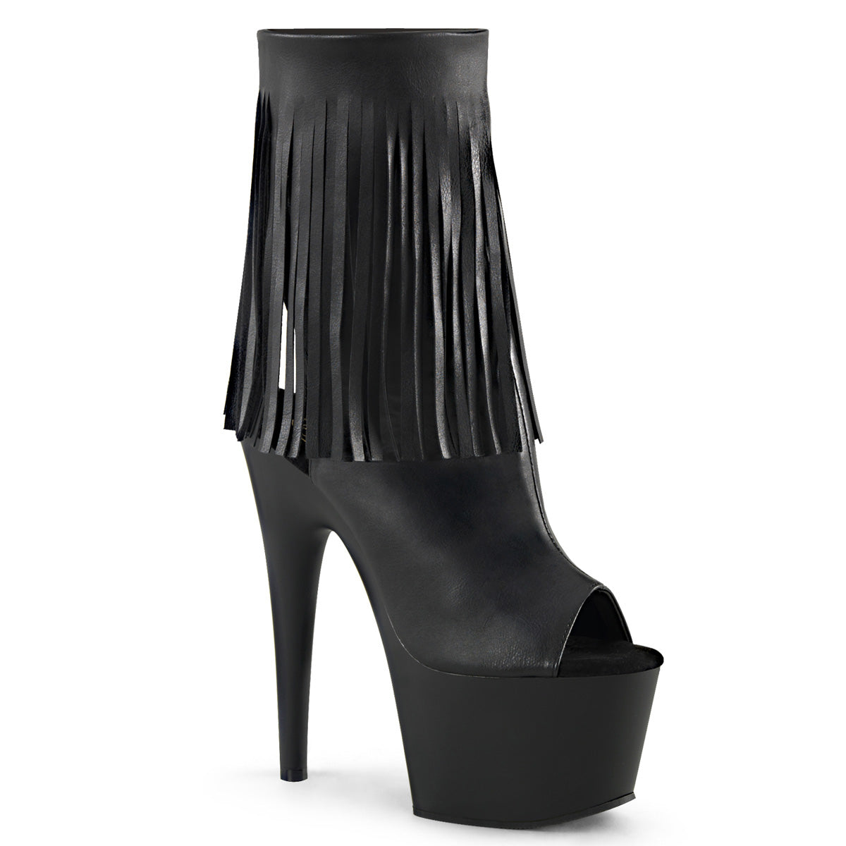 【PLEASER】ADORE-1019 シューズ Blk Faux Leather/Blk Matte【取寄】