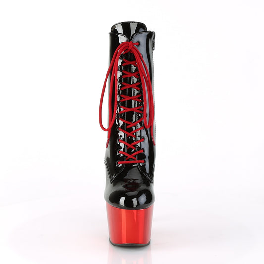 【PLEASER】ADORE-1020 プラットフォームシューズ Blk Pat/Red Chrome【取寄】