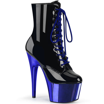【PLEASER】ADORE-1020 シューズ Blk Pat/Royal Blue Chrome【取寄】