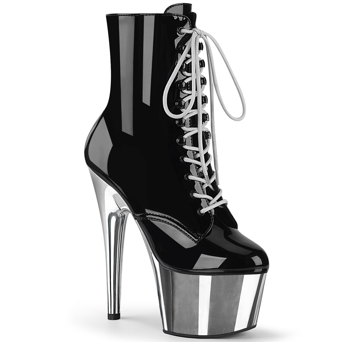 【PLEASER】ADORE-1020 シューズ Blk Pat/Slv Chrome【取寄】