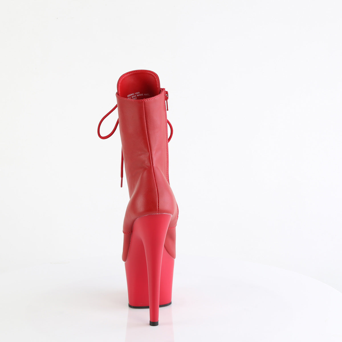 【PLEASER】ADORE-1020 シューズ Red Faux Leather/Red Matte【取寄】