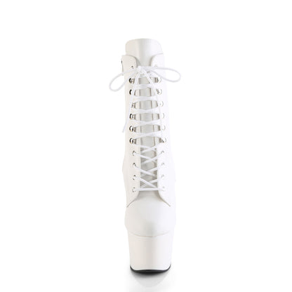 【PLEASER】ADORE-1020 シューズ Wht Faux Leather/Wht Matte【取寄】