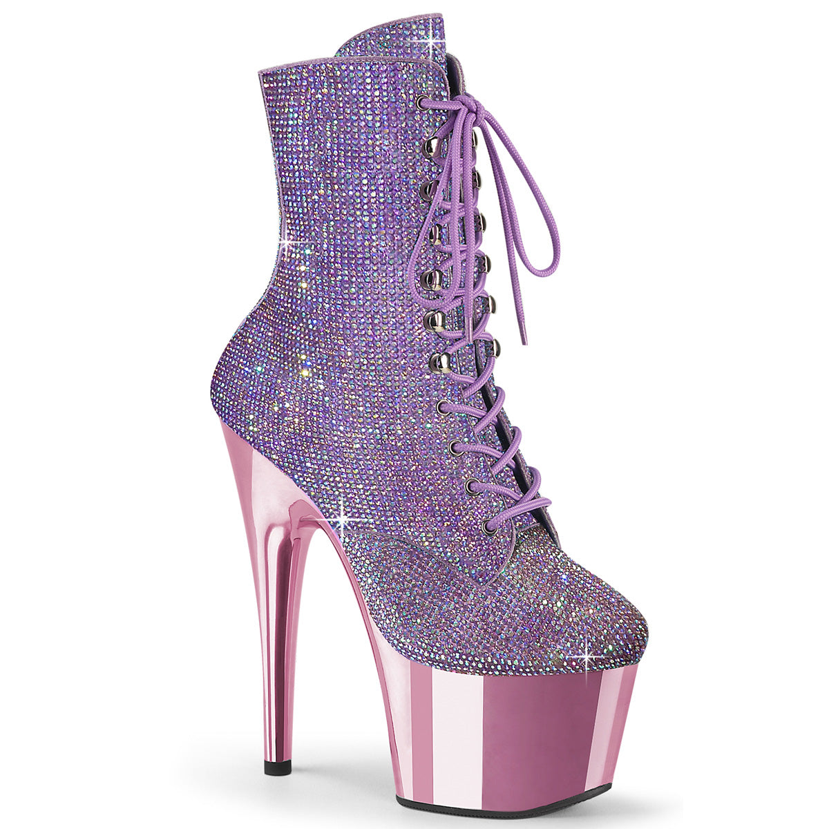 【PLEASER】ADORE-1020CHRS シューズ Lavender Multi RS/Lavender Chrome【取寄】