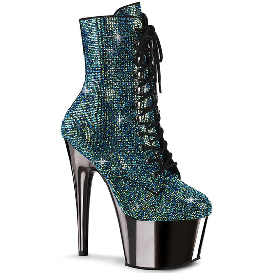 【PLEASER】ADORE-1020CHRS プラットフォームシューズ Turquoise Multi RS/Pewter Chrome【取寄】