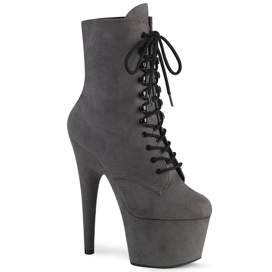 【PLEASER】ADORE-1020FS プラットフォームシューズ Grey Faux Suede/Grey Faux Suede【取寄】