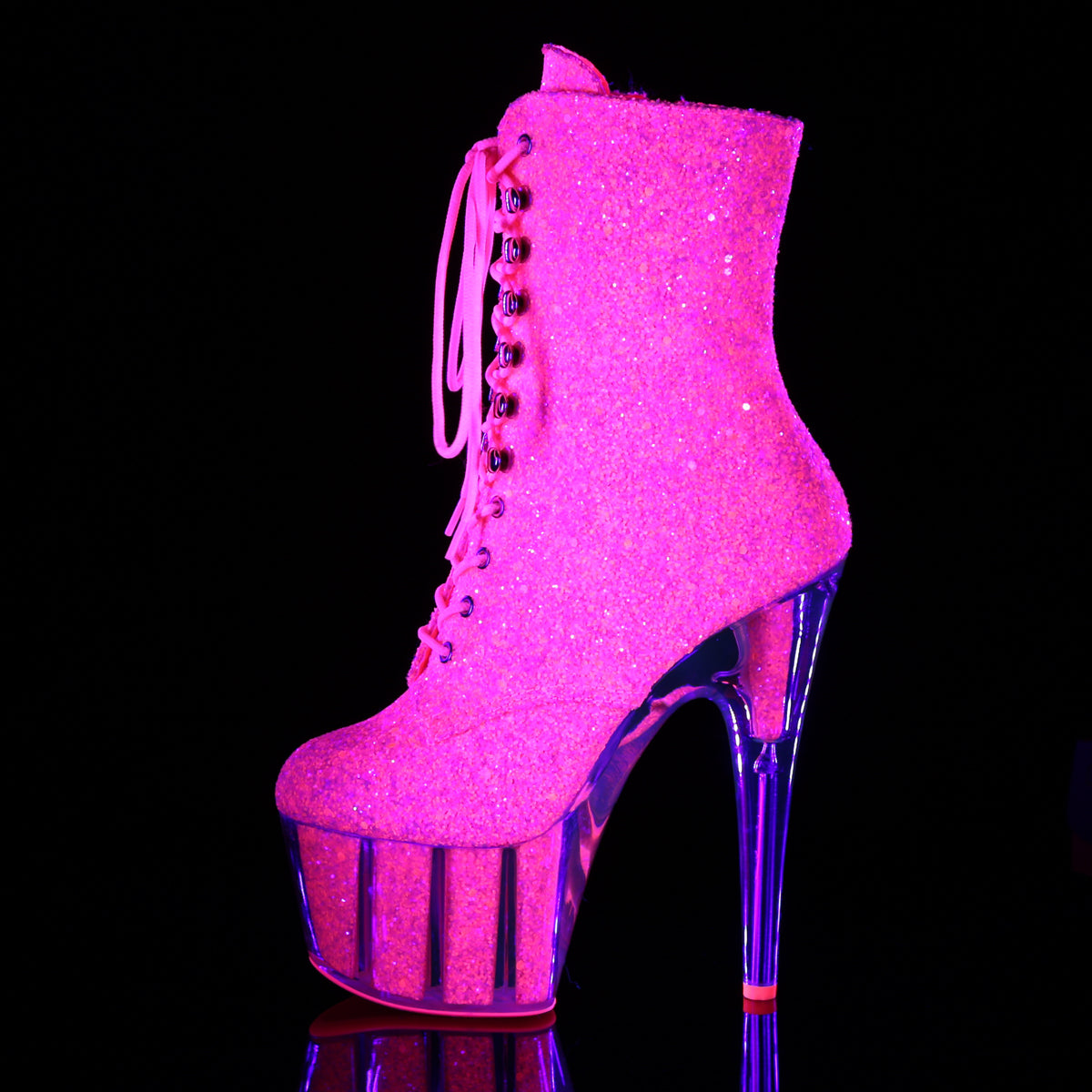 【PLEASER】ADORE-1020G シューズ Neon Pink Glitter/Neon Pink Glitter【取寄】