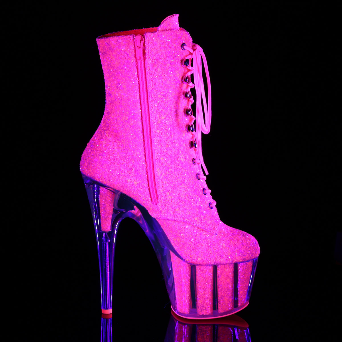 【PLEASER】ADORE-1020G シューズ Neon Pink Glitter/Neon Pink Glitter【取寄】