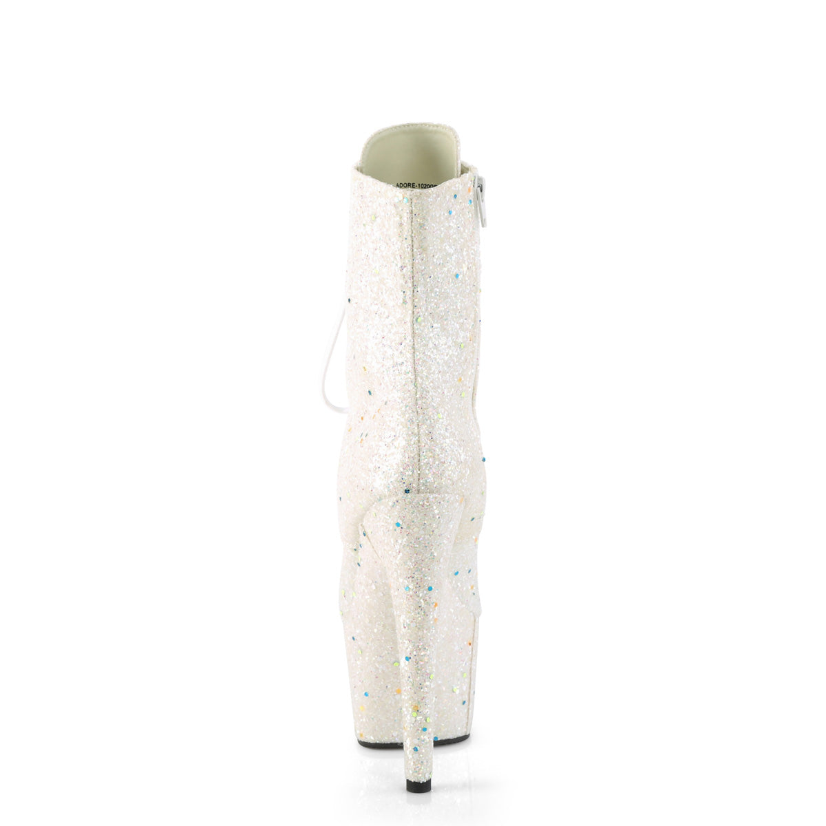 【PLEASER】ADORE-1020GDLG シューズ White Multi Glitter/White Multi Glitter【取寄】