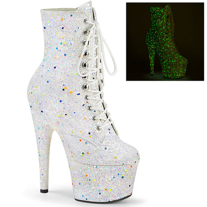 【PLEASER】ADORE-1020GDLG シューズ White Multi Glitter/White Multi Glitter【取寄】