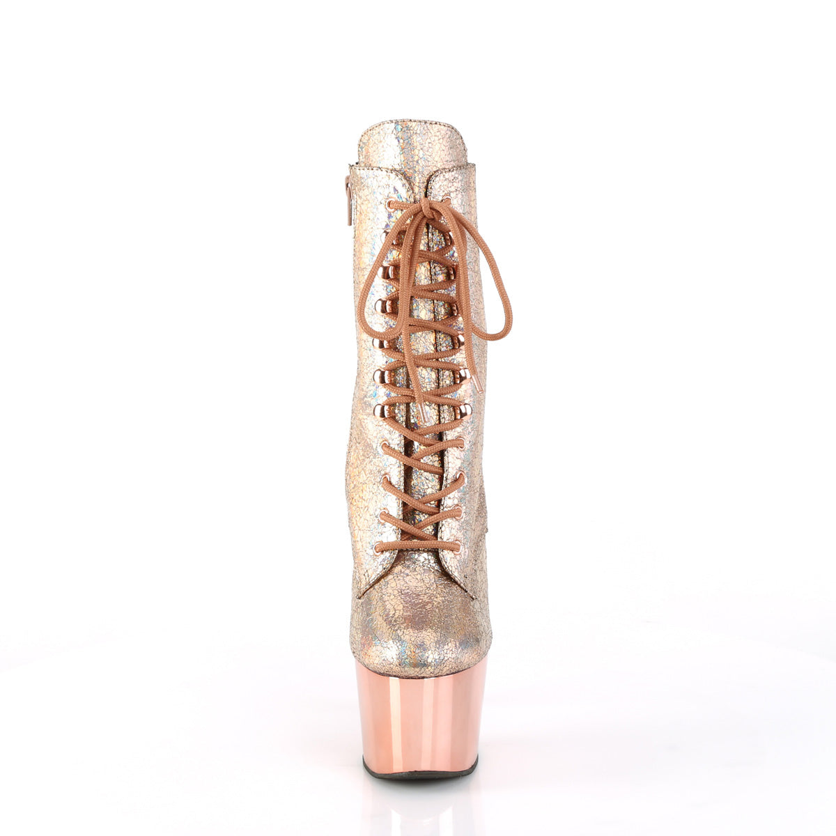 【PLEASER】ADORE-1020HM シューズ Rose Gold Holo Metallic Pu/Rose Gold Chrome【取寄】