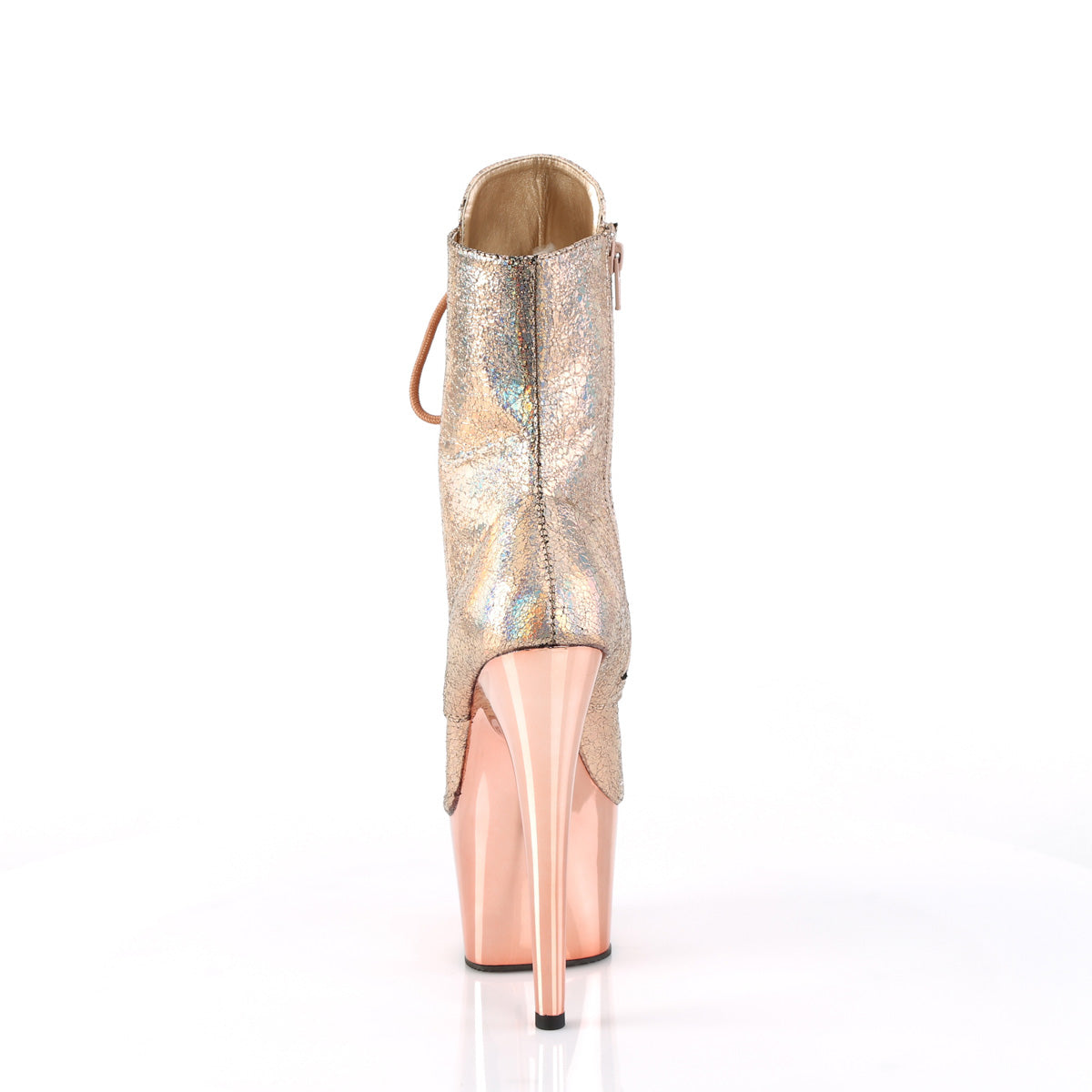 【PLEASER】ADORE-1020HM シューズ Rose Gold Holo Metallic Pu/Rose Gold Chrome【取寄】