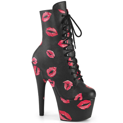 【PLEASER】ADORE-1020KISSES シューズ Blk Faux Leather/Blk Faux Leather【取寄】