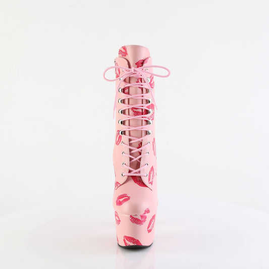 【PLEASER】ADORE-1020KISSES プラットフォームシューズ B. Pink Faux Leather/B. Pink Faux Leathe【取寄】