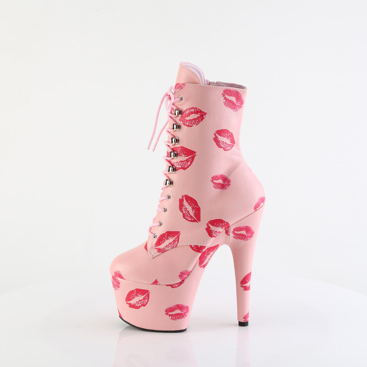 【PLEASER】ADORE-1020KISSES シューズ B. Pink Faux Leather/B. Pink Faux Leathe【取寄】