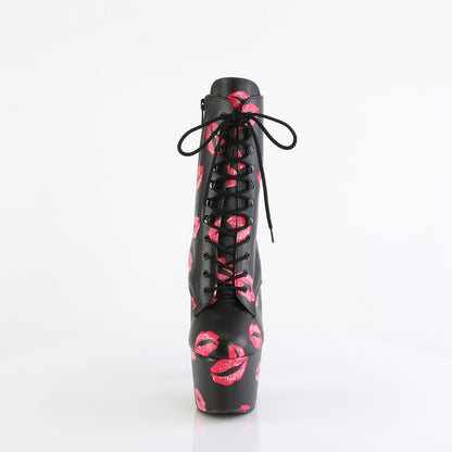 【PLEASER】ADORE-1020KISSES シューズ Blk Faux Leather/Blk Faux Leather【取寄】