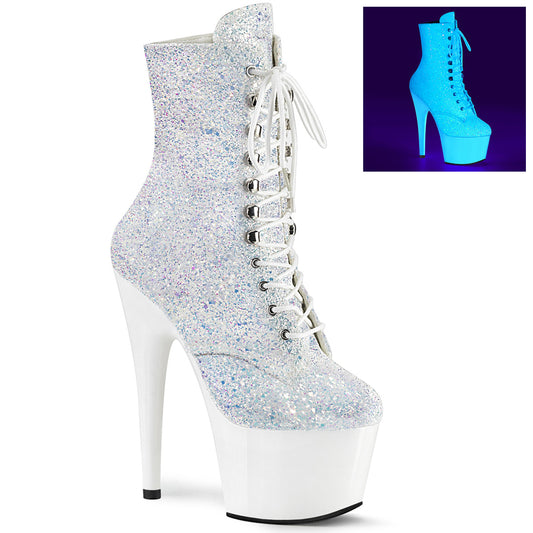【PLEASER】ADORE-1020LG プラットフォームシューズ Neon White Multi Glitter/Neon White【取寄】