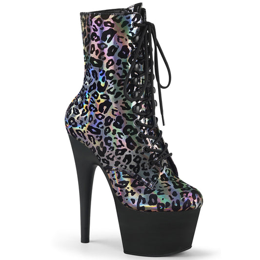 【PLEASER】ADORE-1020LP プラットフォームシューズ Pewter Leopard Print Holo/Blk Matte【取寄】