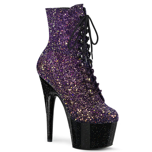 【PLEASER】ADORE-1020OMBG プラットフォームシューズ Purple Multi Glitter/Blk【取寄】