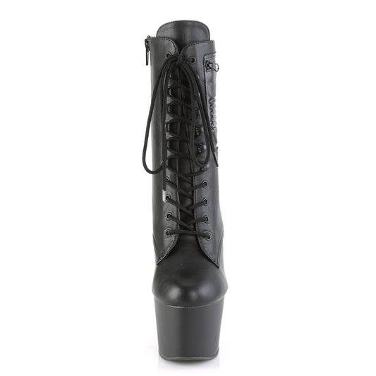 【PLEASER】ADORE-1020PK プラットフォームシューズ Blk Faux Leather/Blk Matte【取寄】