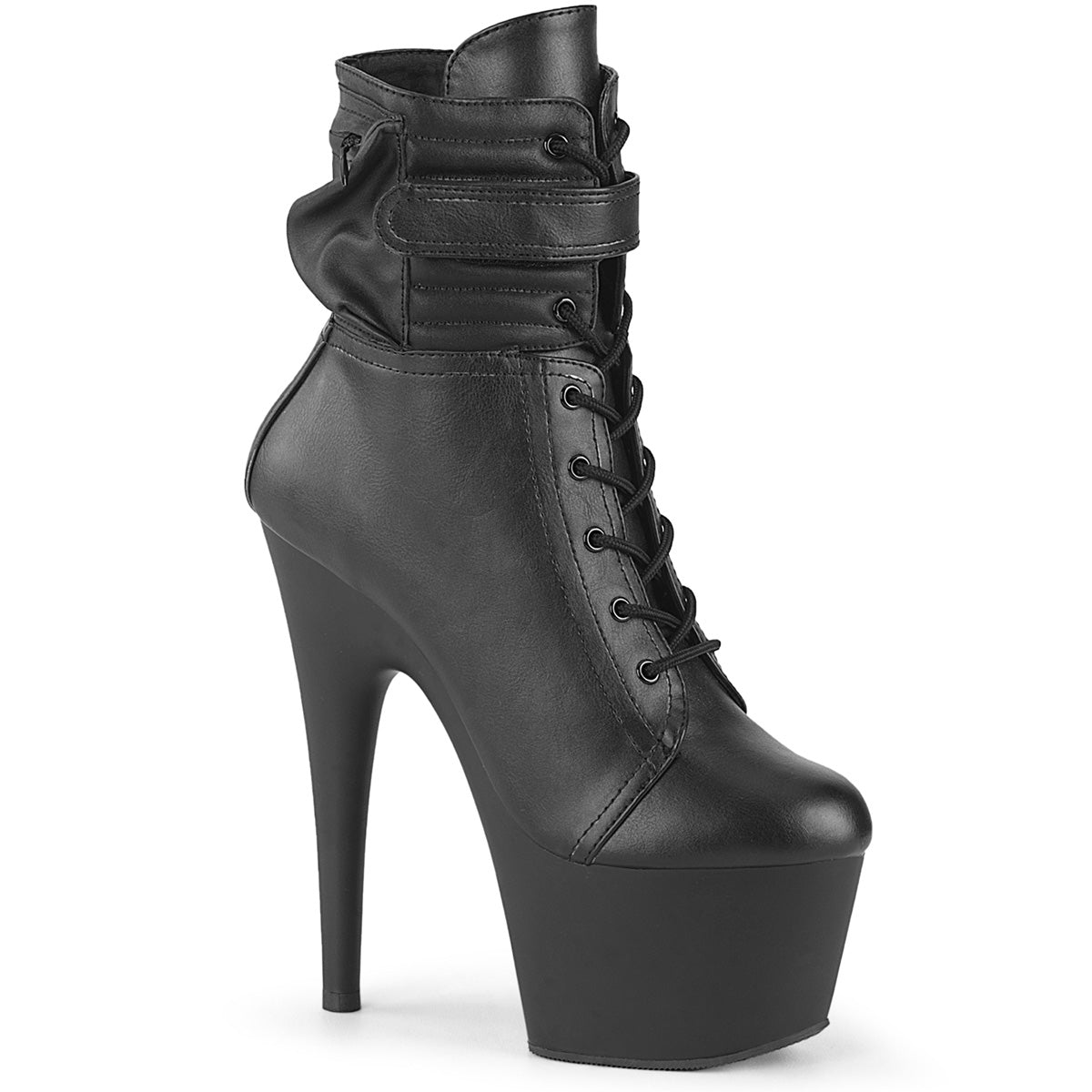 【PLEASER】ADORE-1020POUCH シューズ Blk Faux Leather/Blk Matte【取寄】