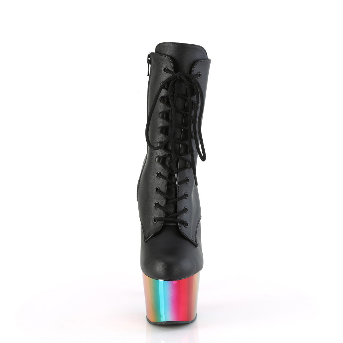 【PLEASER】ADORE-1020RC シューズ Blk Faux Leather/Rainbow Chrome【取寄】