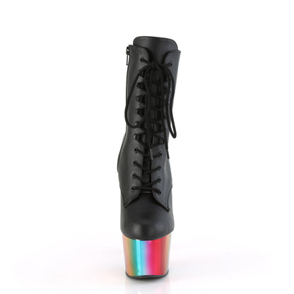 【PLEASER】ADORE-1020RC シューズ Blk Faux Leather/Rainbow Chrome【取寄】