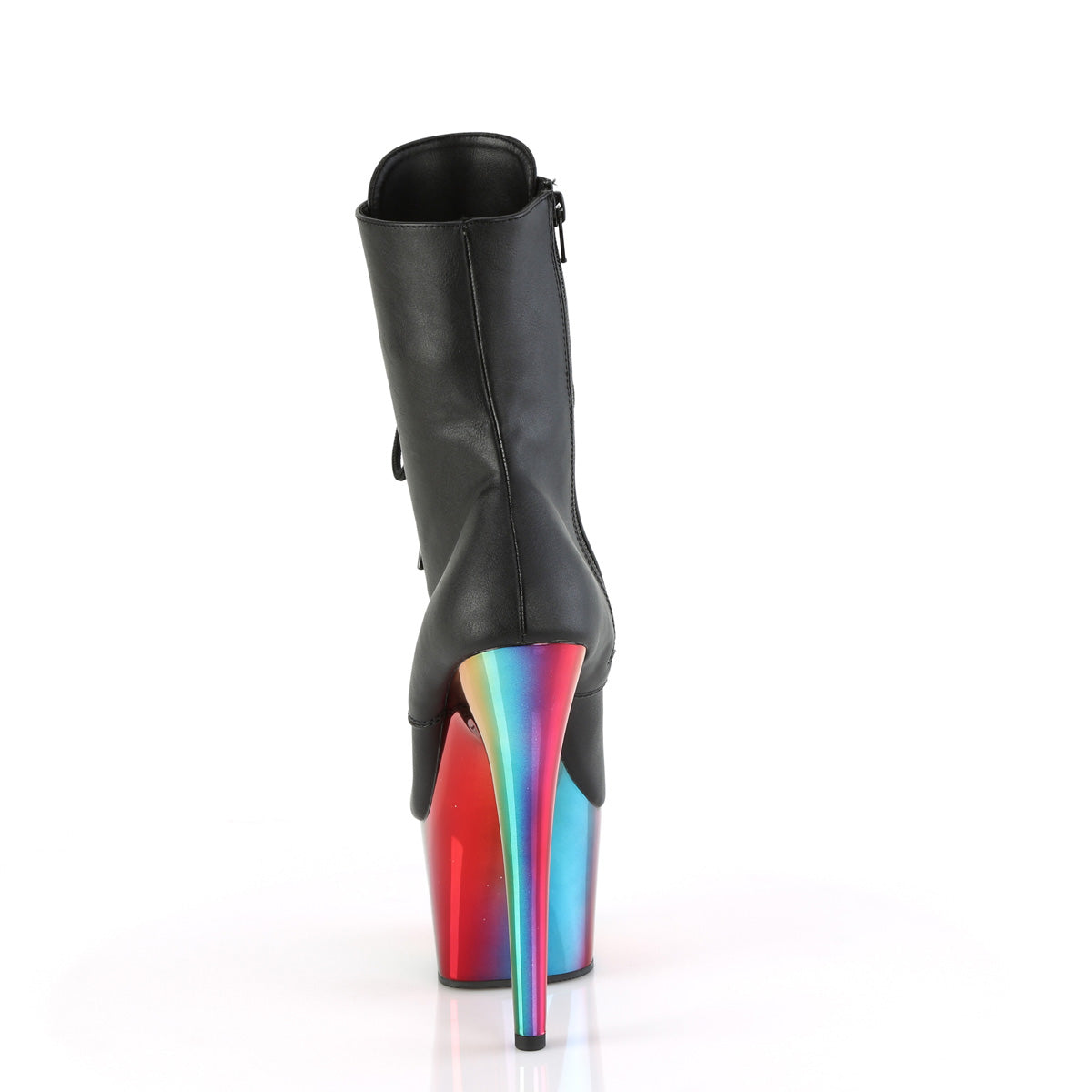 【PLEASER】ADORE-1020RC シューズ Blk Faux Leather/Rainbow Chrome【取寄】