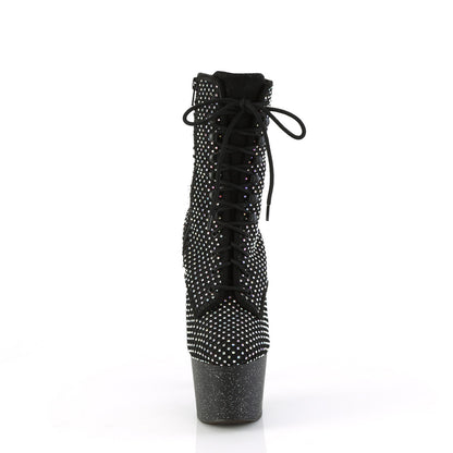 【PLEASER】ADORE-1020RM シューズ Blk Faux Suede-RS Mesh/Blk Matte【取寄】