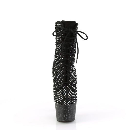 【PLEASER】ADORE-1020RM プラットフォームシューズ Blk Faux Suede-RS Mesh/Blk Matte【取寄】