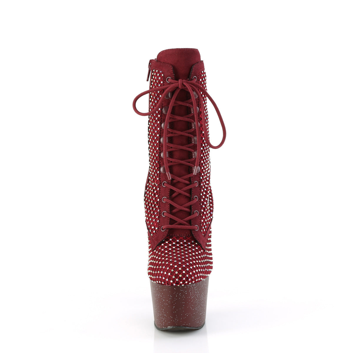 【PLEASER】ADORE-1020RM シューズ Burgundy Faux Suede-RS Mesh/Burgundy Mat【取寄】