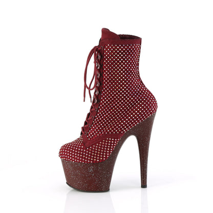 【PLEASER】ADORE-1020RM シューズ Burgundy Faux Suede-RS Mesh/Burgundy Mat【取寄】
