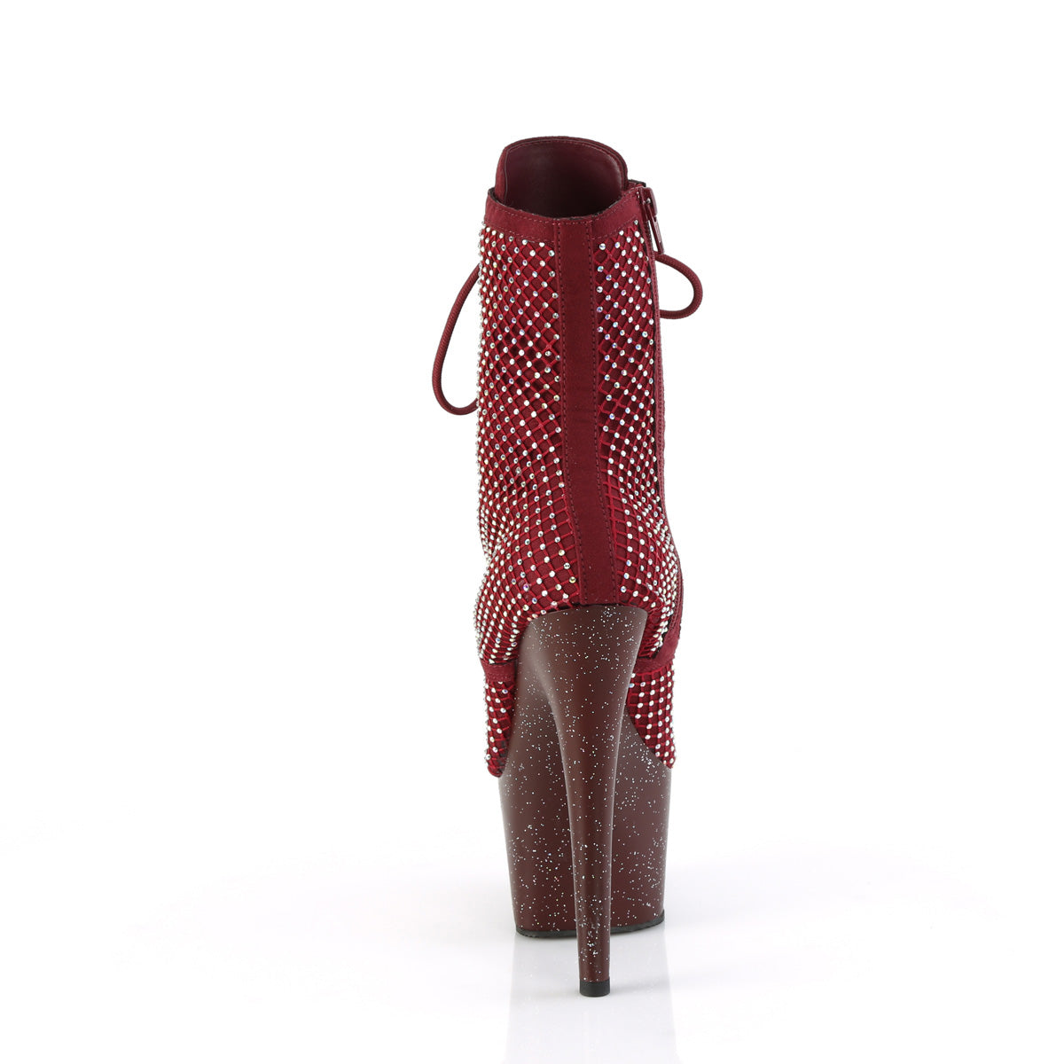 【PLEASER】ADORE-1020RM シューズ Burgundy Faux Suede-RS Mesh/Burgundy Mat【取寄】