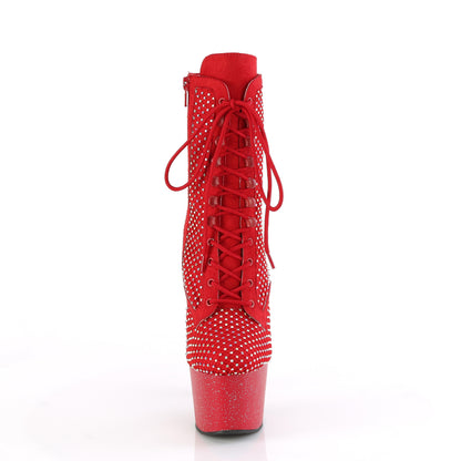 【PLEASER】ADORE-1020RM シューズ Red Faux Suede-RS Mesh/Red Matte【取寄】