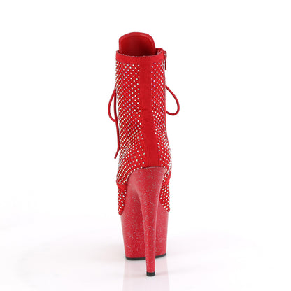 【PLEASER】ADORE-1020RM シューズ Red Faux Suede-RS Mesh/Red Matte【取寄】
