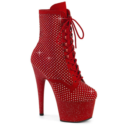 【PLEASER】ADORE-1020RM シューズ Red Faux Suede-RS Mesh/Red Matte【取寄】
