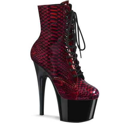 【PLEASER】ADORE-1020SP シューズ Red Snake Print Pat/Blk【取寄】