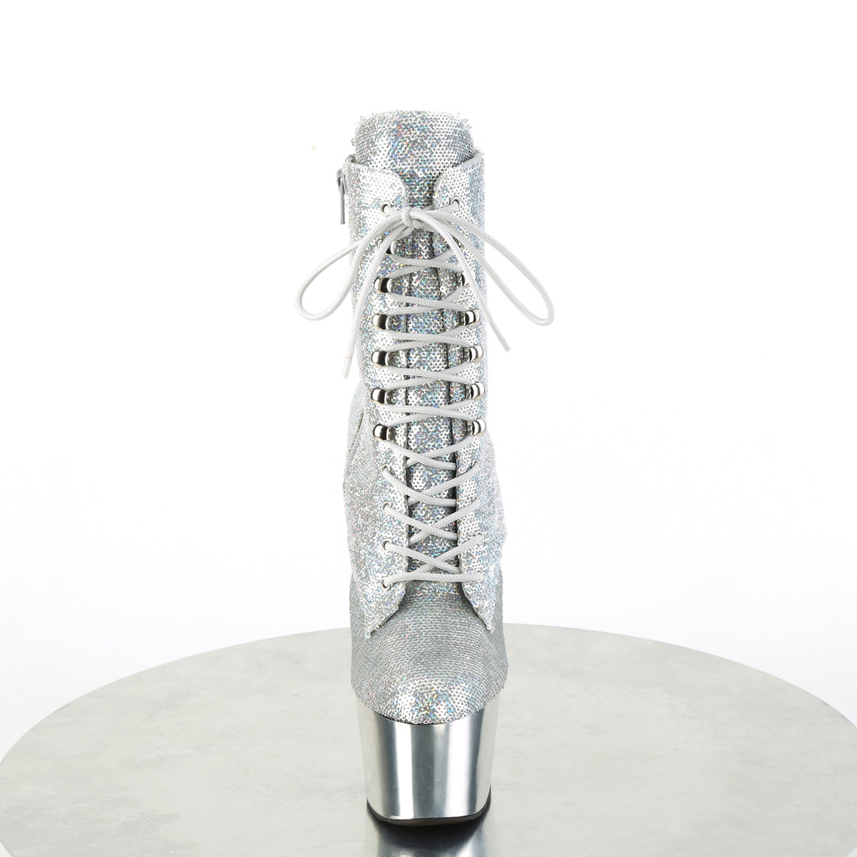 【PLEASER】ADORE-1020SQ-02 シューズ Slv Holo Sequins/Slv Chrome【取寄】