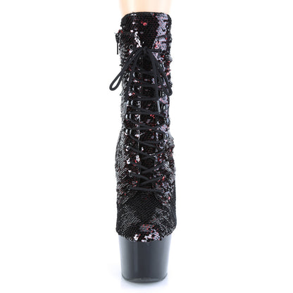 【PLEASER】ADORE-1020SQ シューズ Blk-Red Flip Sequins/Blk【取寄】