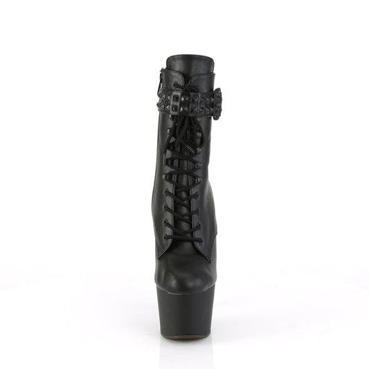 【PLEASER】ADORE-1020STR プラットフォームシューズ Blk Faux Leather/Blk Matte【取寄】