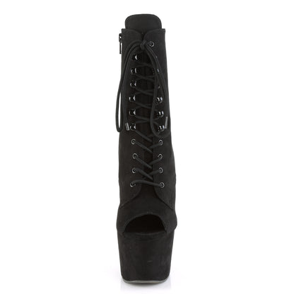 【PLEASER】ADORE-1021FS プラットフォームシューズ Blk Faux Suede/Blk Faux Suede【取寄】