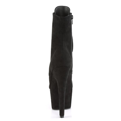 【PLEASER】ADORE-1021FS プラットフォームシューズ Blk Faux Suede/Blk Faux Suede【取寄】