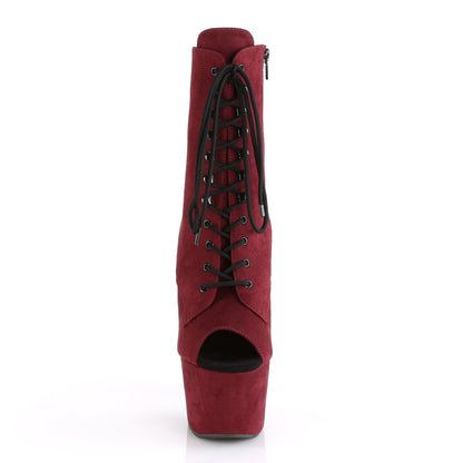 【PLEASER】ADORE-1021FS シューズ Burgundy Faux Suede/Burgundy Faux Suede【取寄】