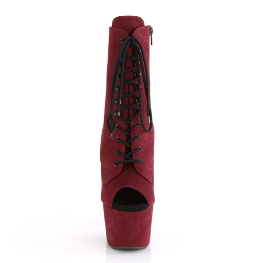 【PLEASER】ADORE-1021FS プラットフォームシューズ Burgundy Faux Suede/Burgundy Faux Suede【取寄】