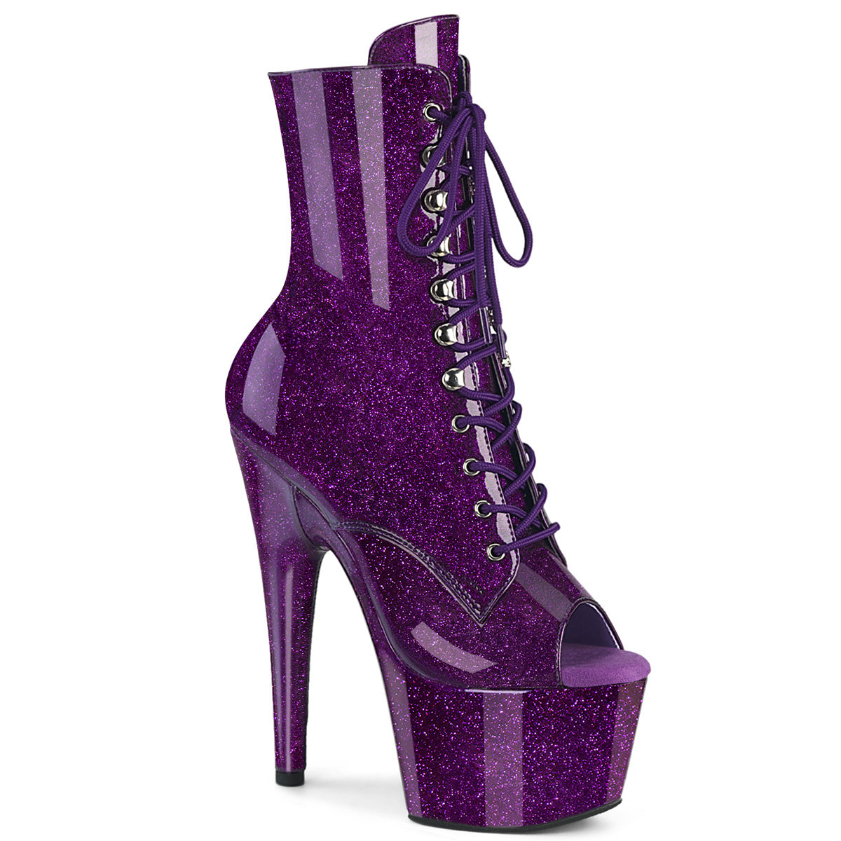 【PLEASER】ADORE-1021GP シューズ Purple Glitter Pat/M【取寄】