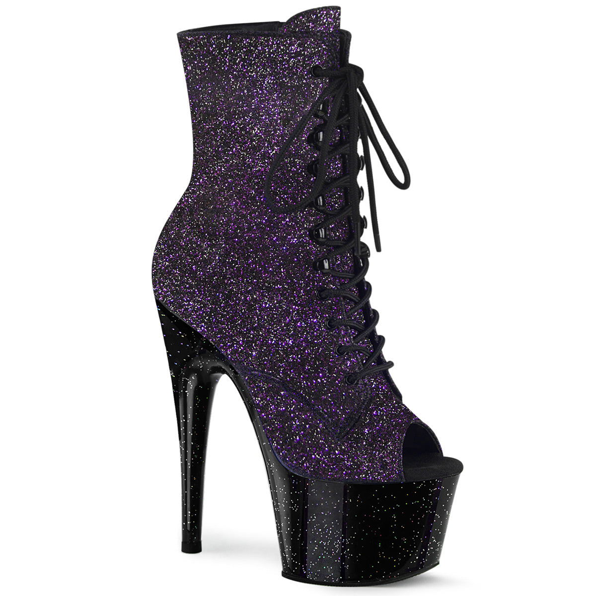 【PLEASER】ADORE-1021MG シューズ Purple Glitter/Blk【取寄】